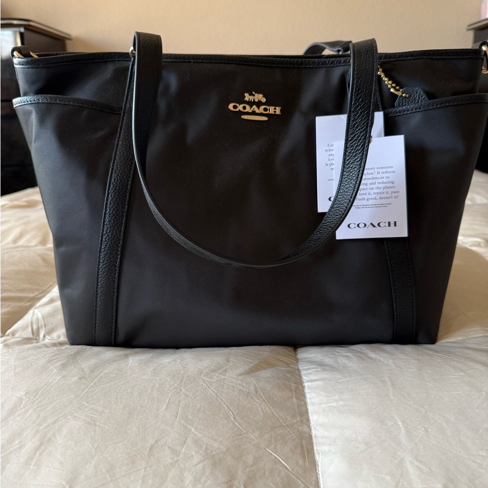 Coach Black Nylon Baby Bag